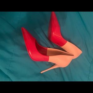 Red and Nude Pumps